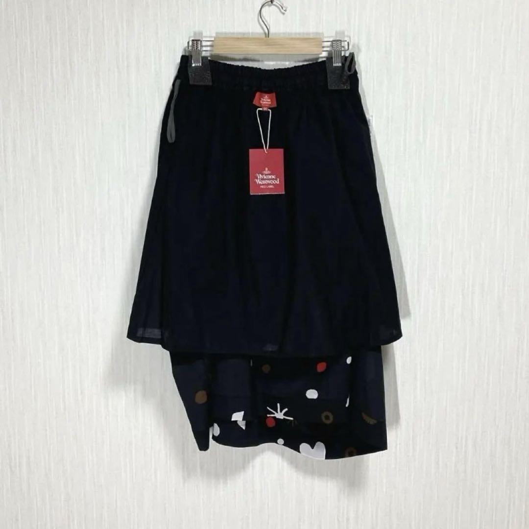 新品タグ付 コットンローンCLOWN PRINTアルマジロ 変形スカート