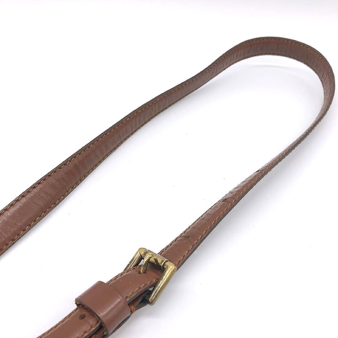 LOUIS VUITTON ショルダーストラップ　レザー　ブラウン