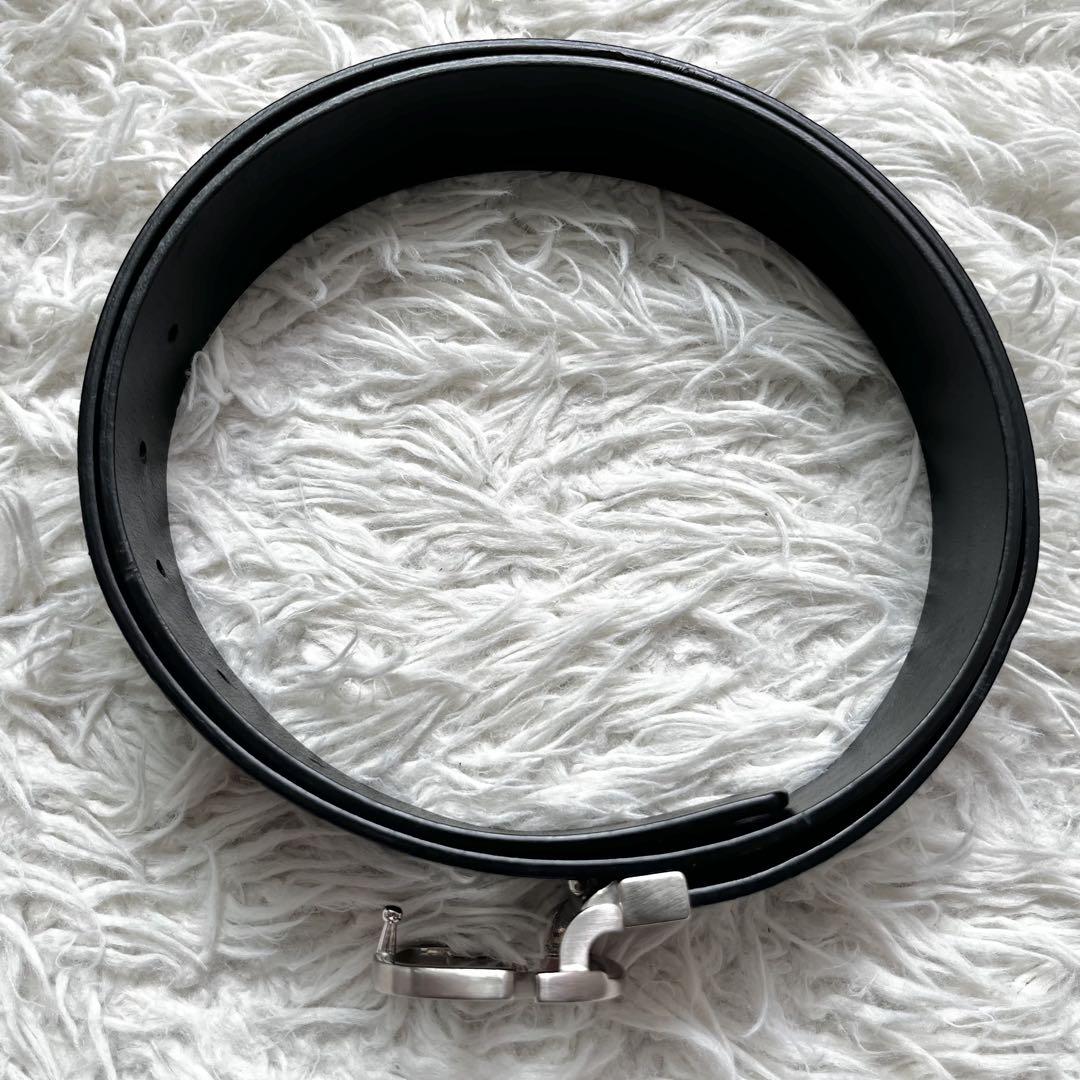 美品　Ferragamo フェラガモ レザー リバーシブル ベルト ブラック