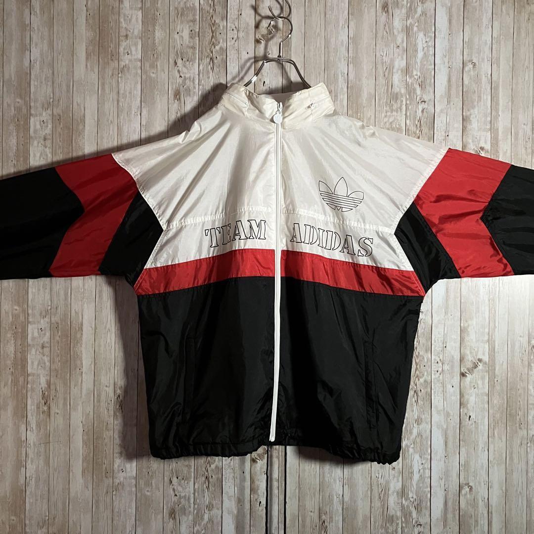224【80s/希少】adidas ナイロンジャケット　Vintage L相当