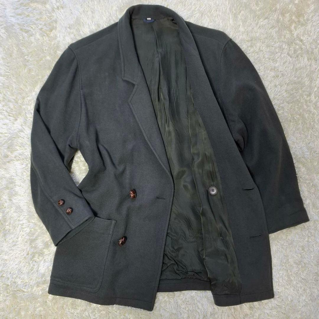 エルメネジルドゼニア テーラードジャケット L グリーン ウール カシミヤL Ermenegildo Zegna