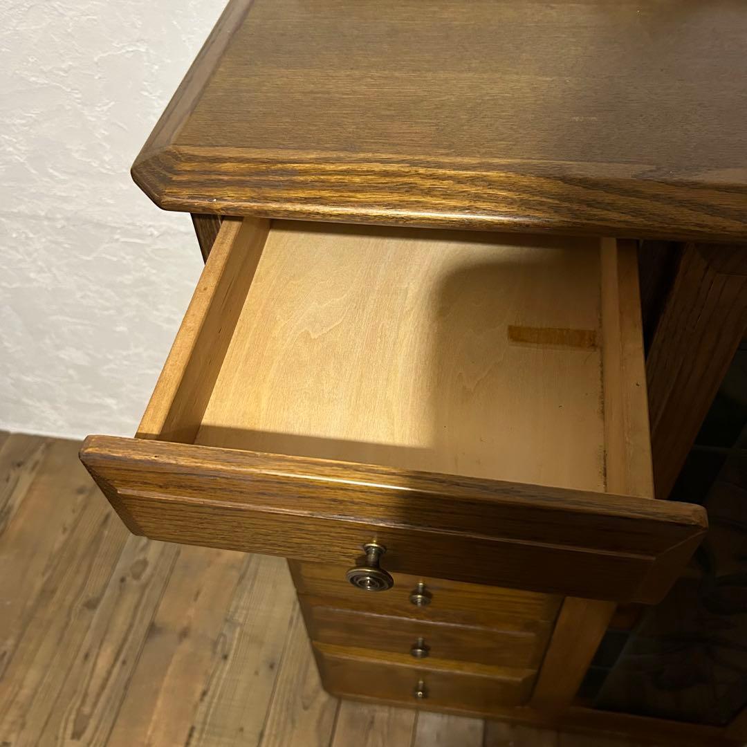 ステンドグラス風 ガラス収納傷や汚れあり