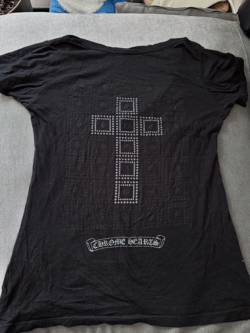 Chrome Hearts クロムハーツ　ブラック Vネック Tシャツ　サイズM CHROME HEARTS クロムハーツ ホースシューロゴ Vネック 半袖T
