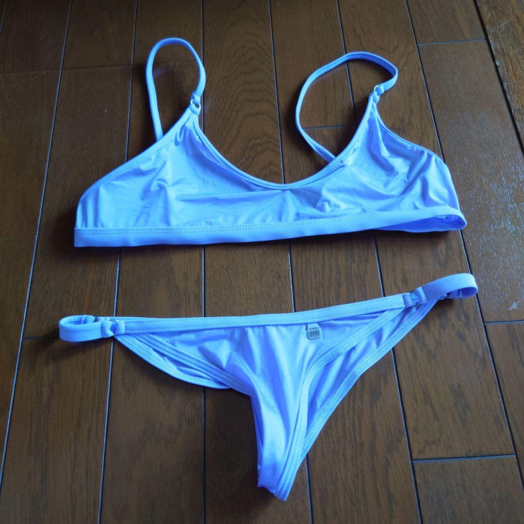 傷あり wicked weasel シースルーラベンダービキニ3点セット