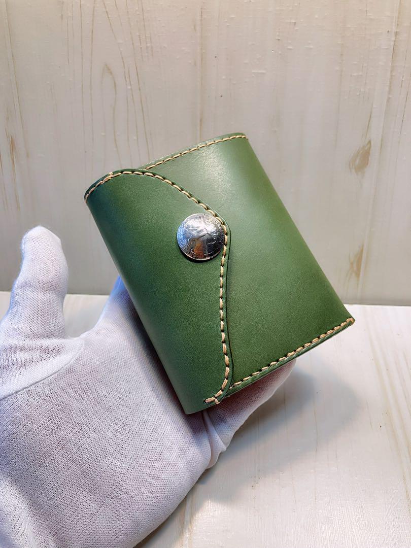 牛ヌメ革 ハンドメイド 折り財布(三つ折り財布)サドルレザー