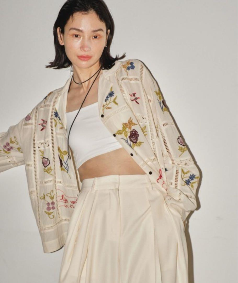 トップス todayful Embroidery Patchwork Shirts