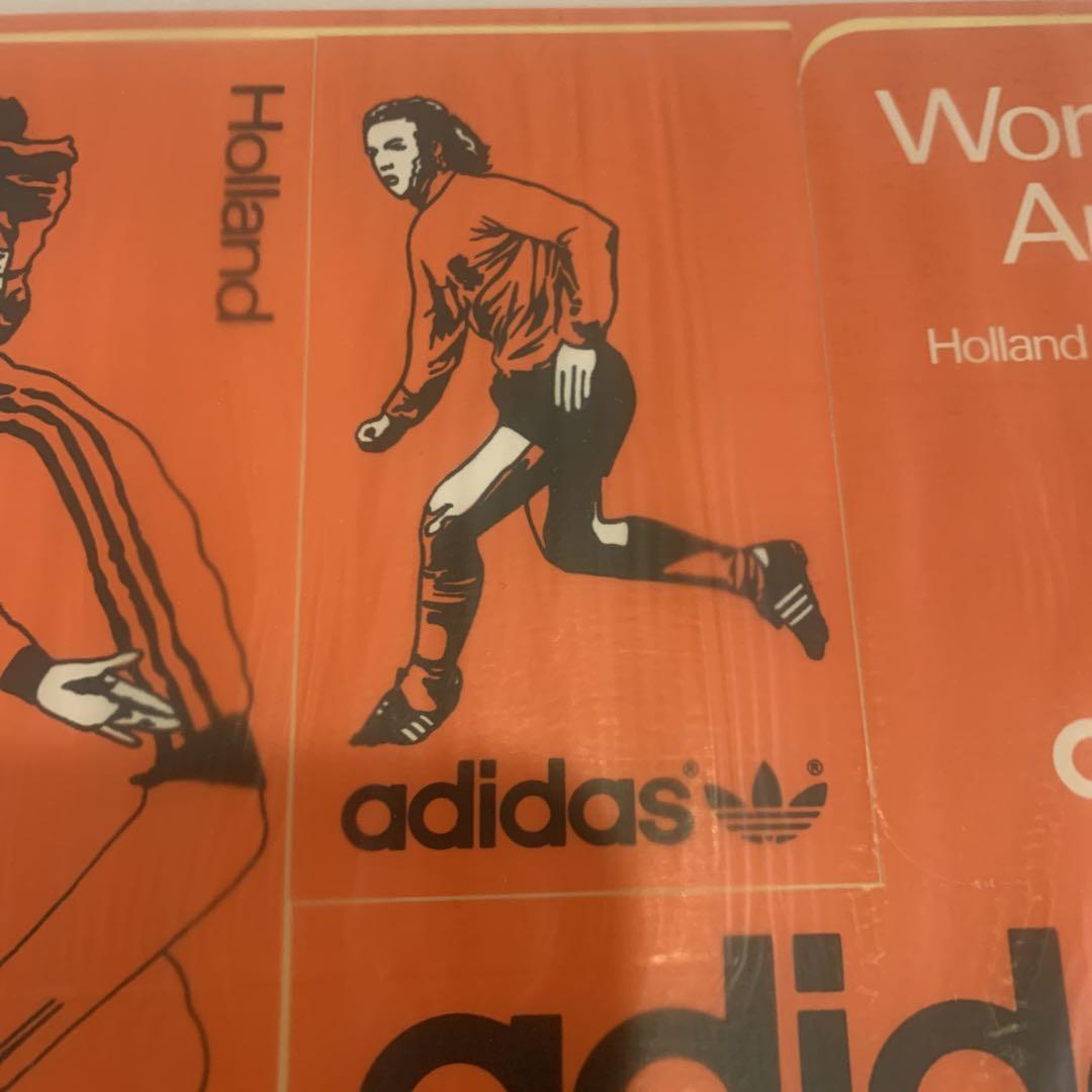 新品未使用ヴィンテージadidasステッカーサッカーオランダ代表ニースケンス