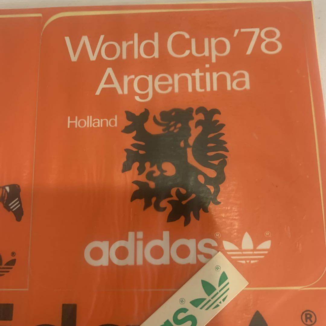 新品未使用ヴィンテージadidasステッカーサッカーオランダ代表ニースケンス