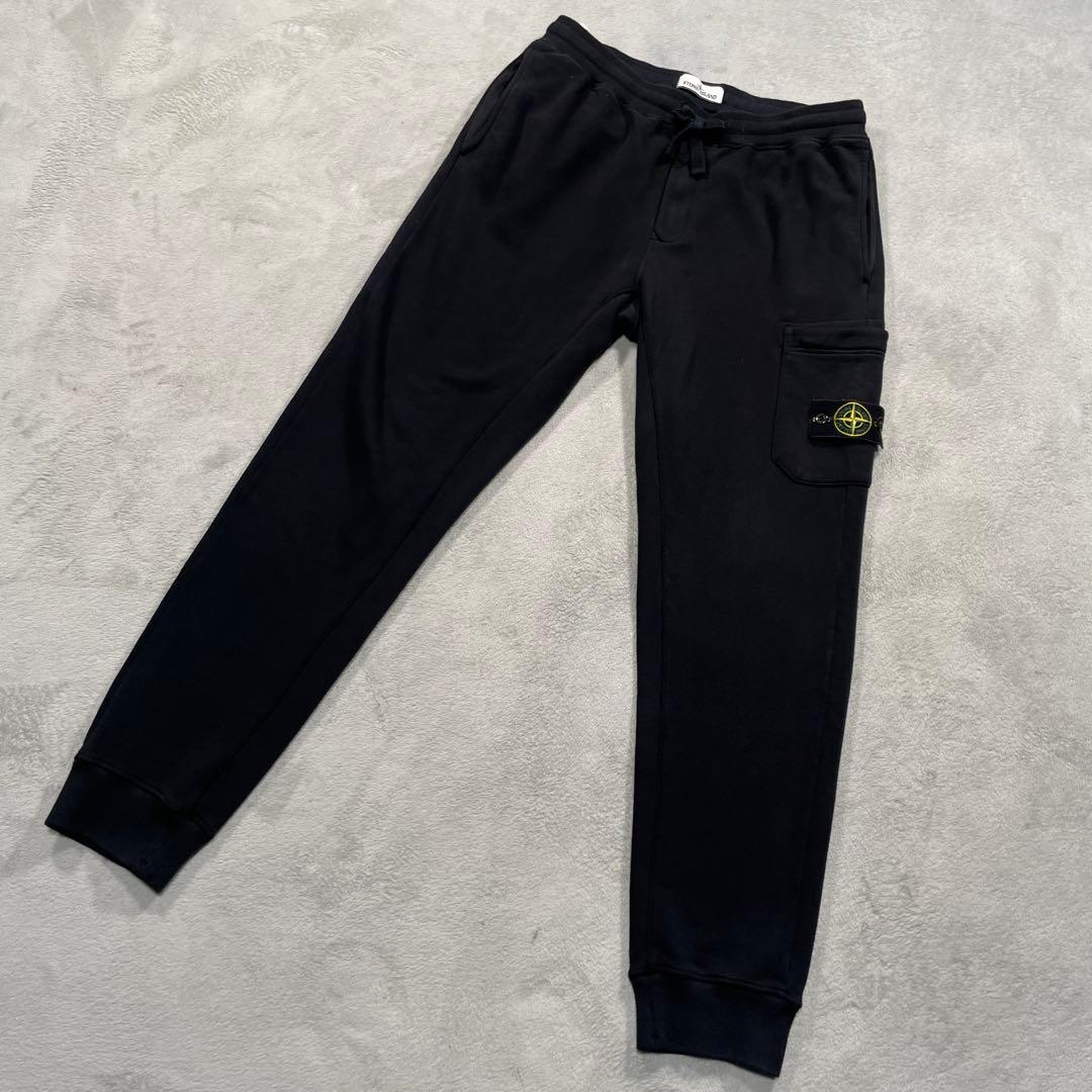 ストーンアイランド カーゴスウェットパンツ ブラック LL STONE ISLAND