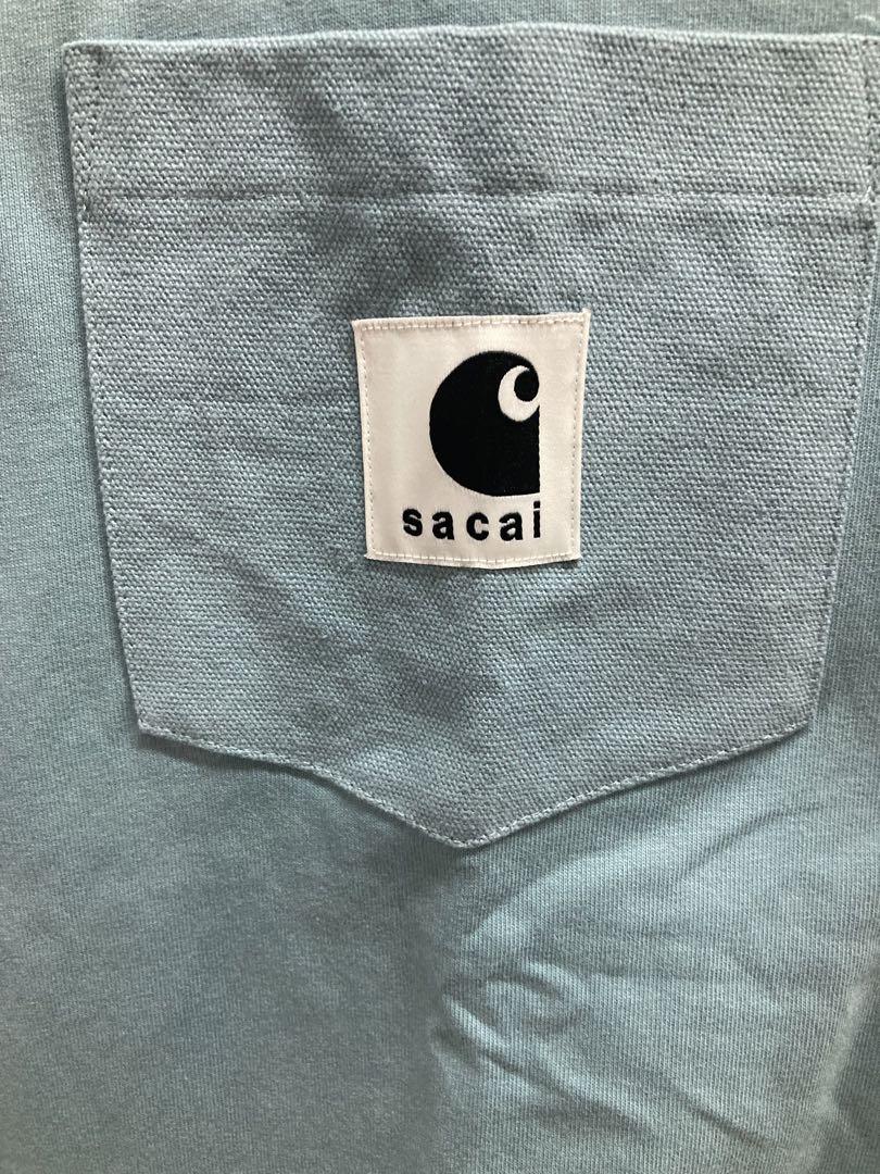 sacai Carhartt WIP Tシャツ ライトブルー サイズ4 画像2