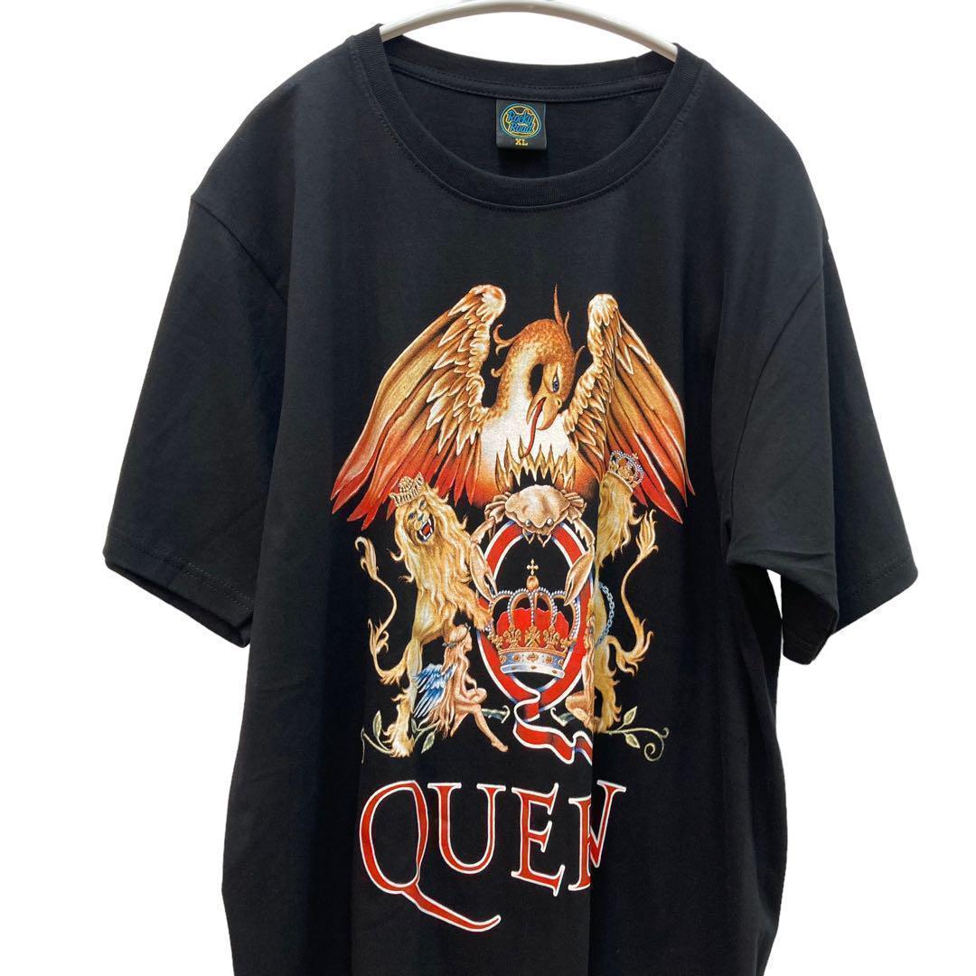 Queen クイーン 両面プリント 半袖 バンドTシャツ 古着 ブラック XL