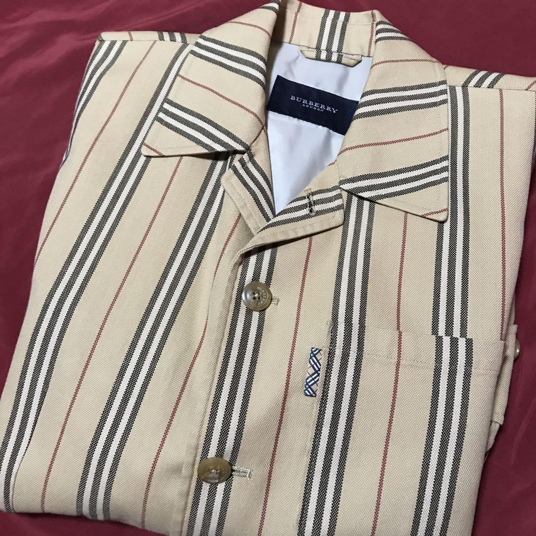 Burberryベージュストライプ テーラードジャケット　　　　⭐️ SALE⭐️