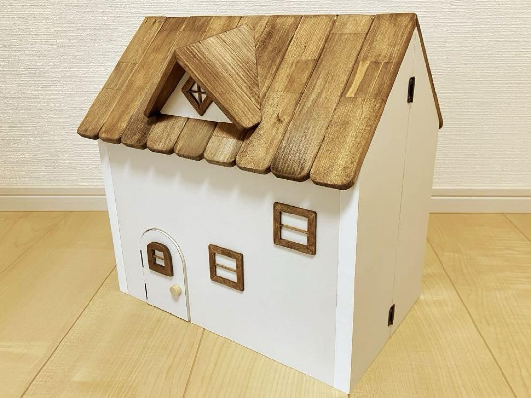 ディスプレイラック　コレクションラック　おうち型　収納　北欧風　ハンドメイド⑤