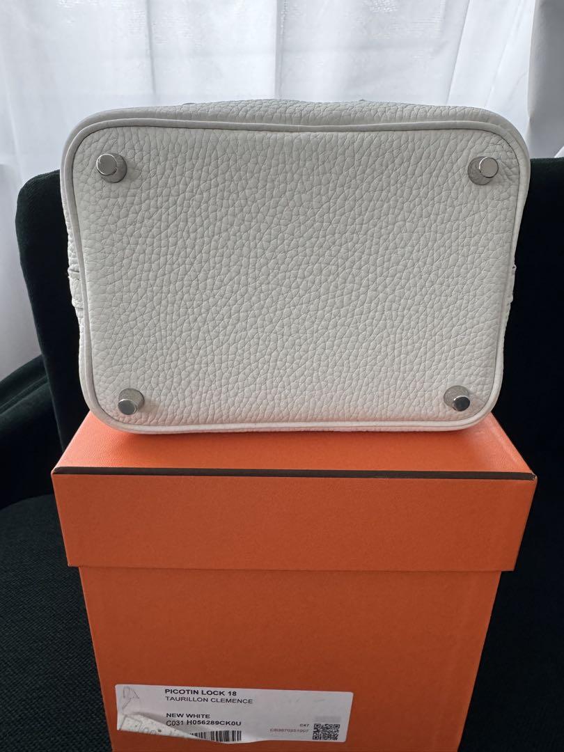 【新品未使用】エルメス HERMES ピコタンロック PM ニューホワイト
