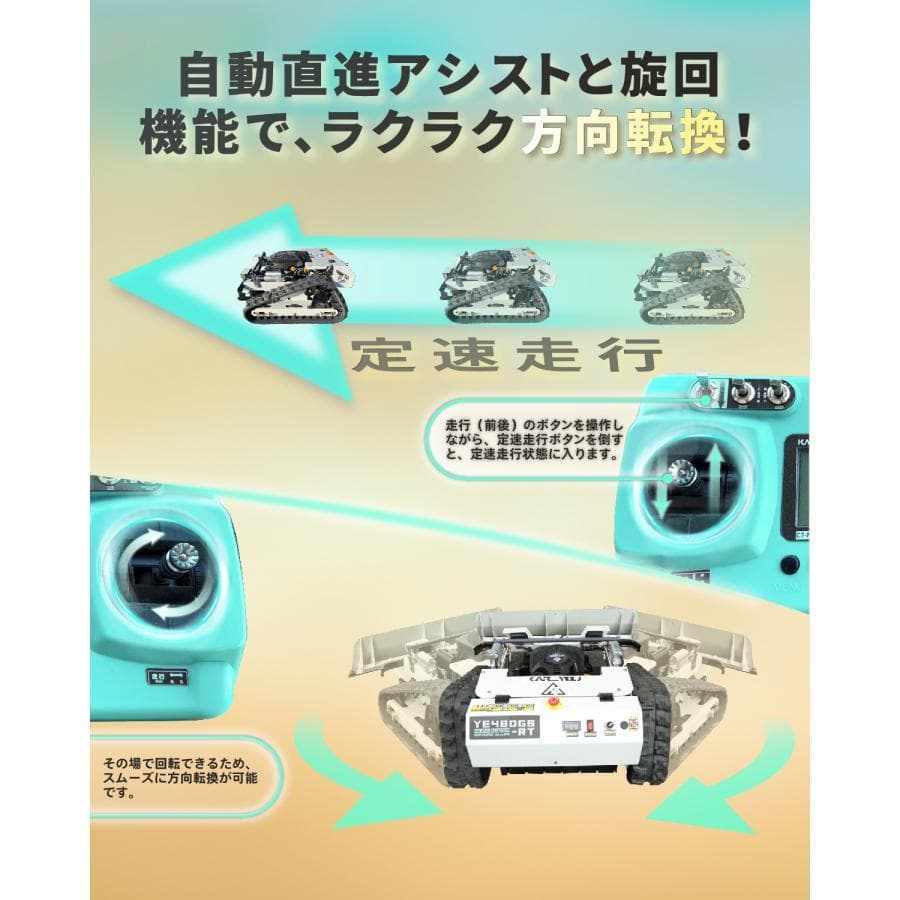 ラジコン草刈機 搭載 斜面・傾斜地対応 自動草刈機 遠隔操作 スコップ付き ラジコン草刈機 搭載 斜面・傾斜地対応 自動草刈機 遠隔操作 スコップ付き