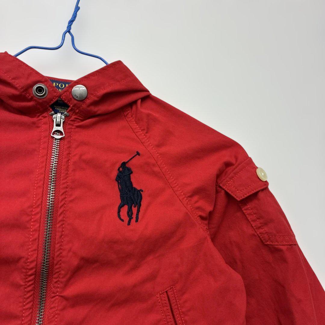 POLO RALPH LAUREN 赤 フード付きジャケット 110㎝ △37 - メルカリ
