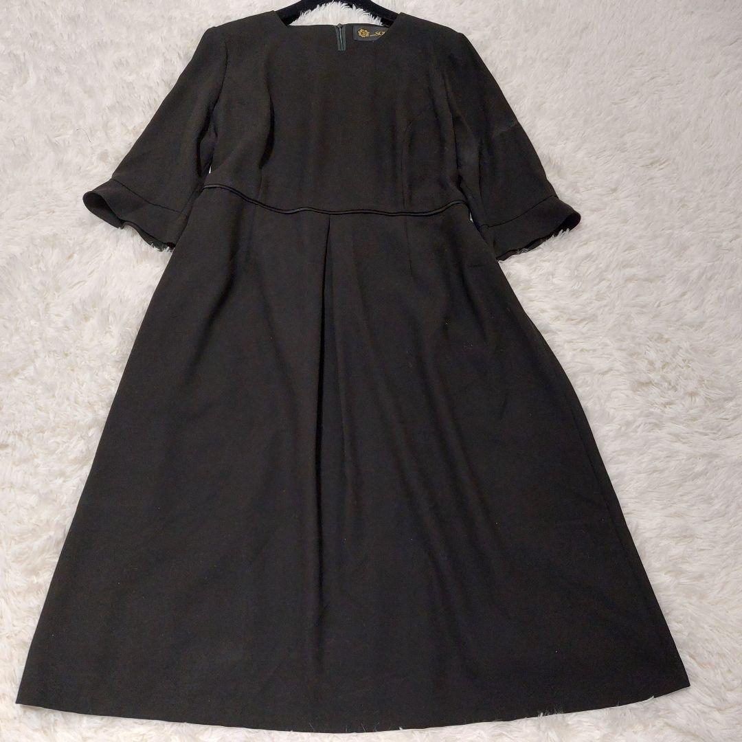 ✨希少✨東京ソワール 　ブラックフォーマル ワンピース　19号　礼服　大きい