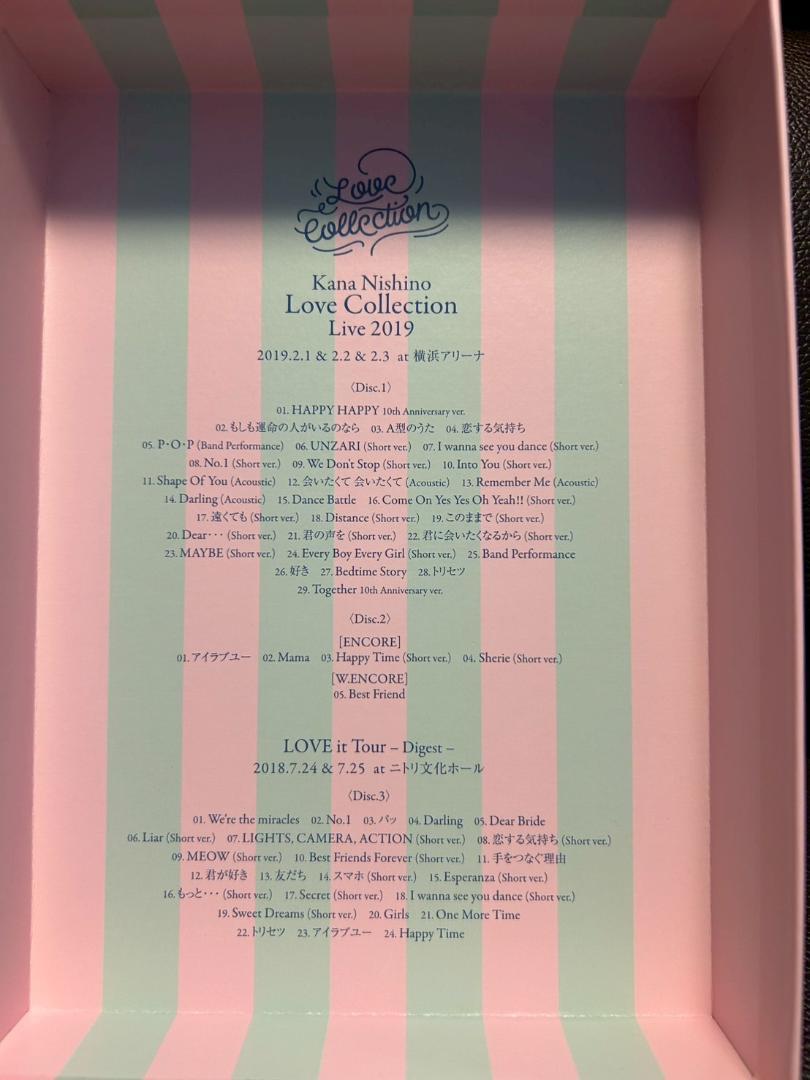 【美品】西野カナ　LOVE COLLECTION LIVE 2019 ［DVD］