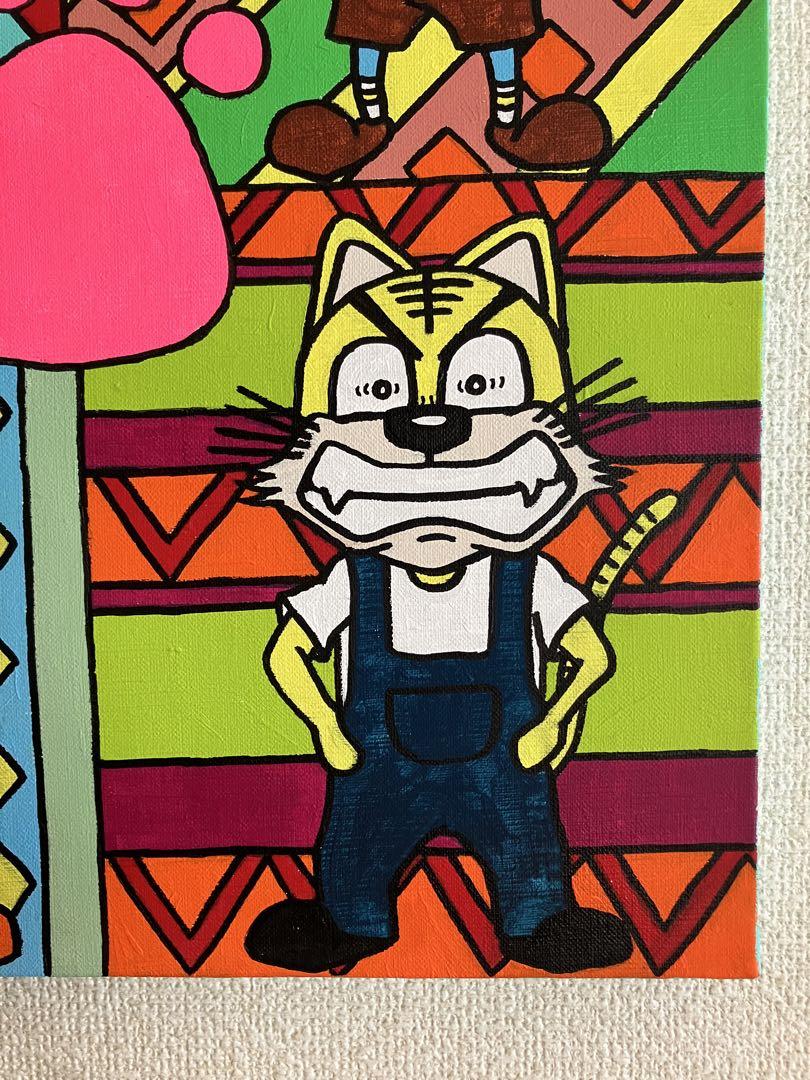 オリジナル キャンバス アート 絵画 原画 ポップアート F8号 絵画