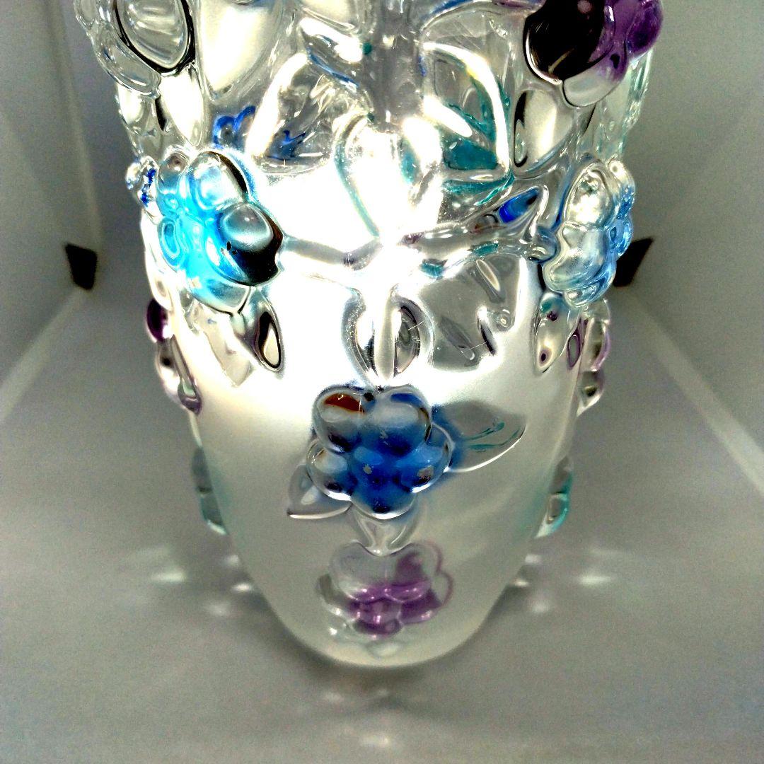 ParisVetoro花柄クリスタルカット花瓶フラワーベース江戸切子薩摩切子KAGAMI