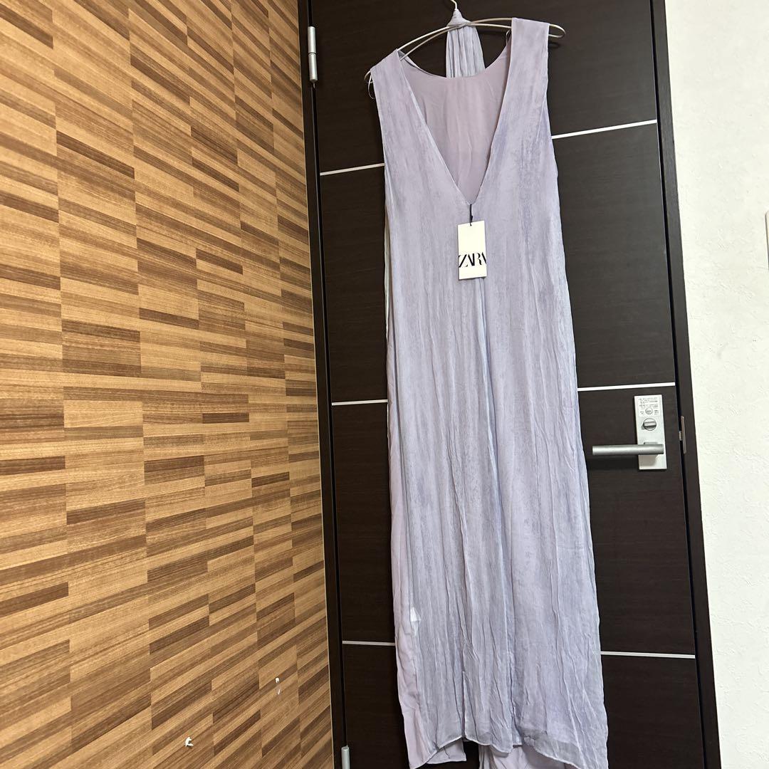今週の新着アイテム ZARA 新品タグ15990円フルイドプリントワンピーススカーフ ワンピース