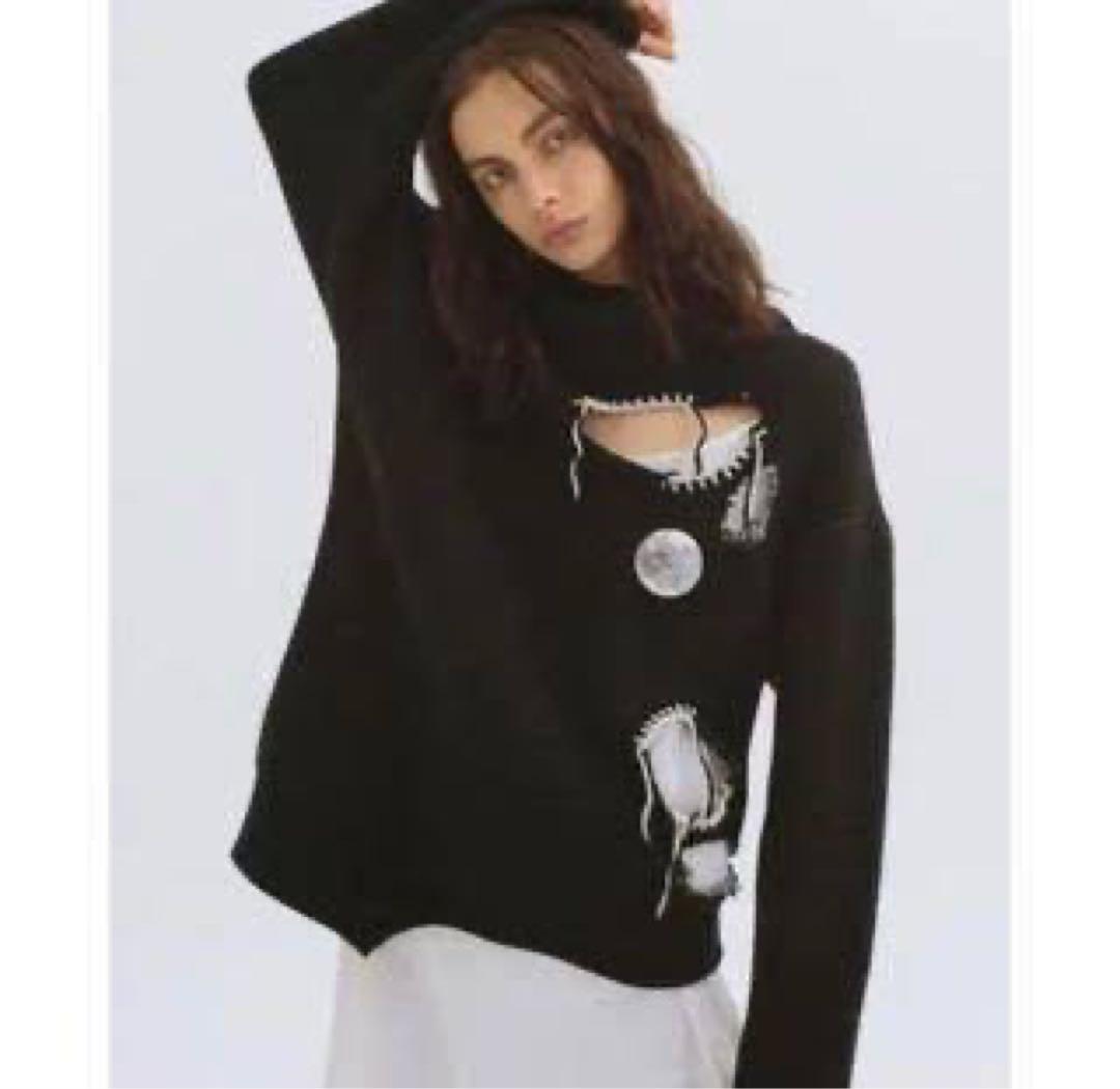 soduk reversible hole knit ニット 長袖