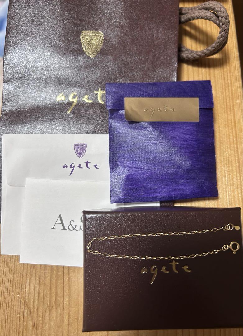 agete☆K10 ブレスレット☆付属品付き