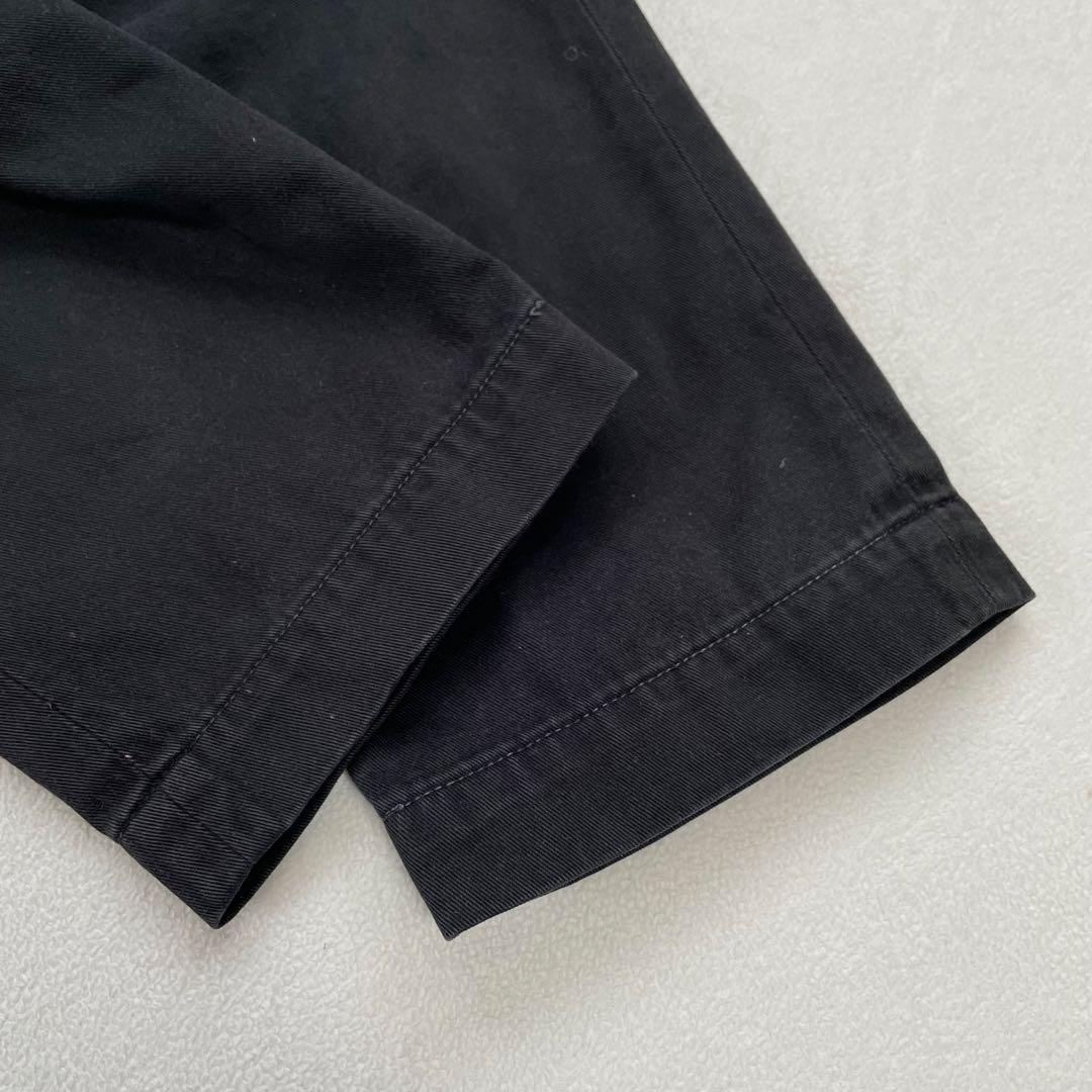 【美品】オアスロウ タック チノパンツ ブラック 日本製 orSlow