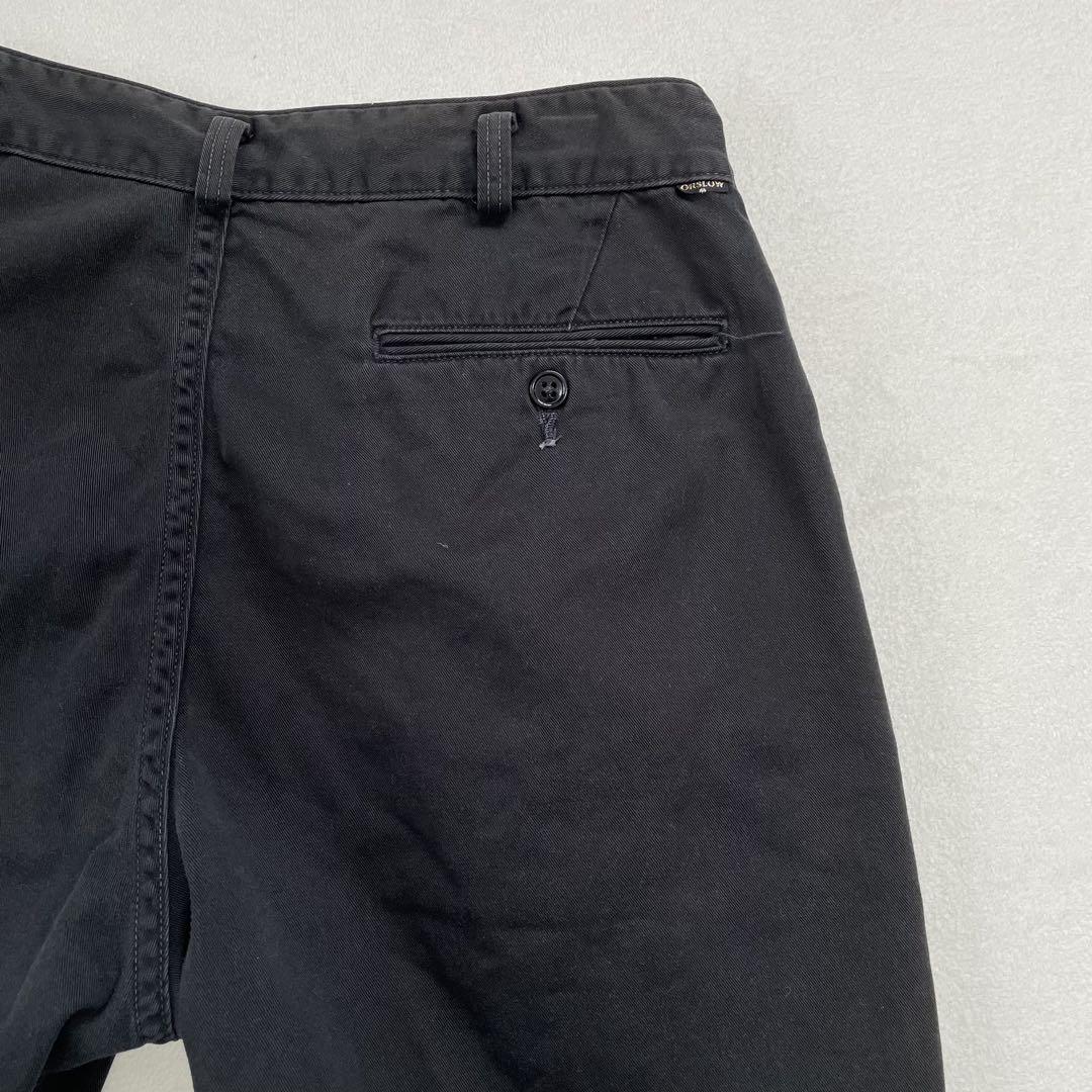 【美品】オアスロウ タック チノパンツ ブラック 日本製 orSlow