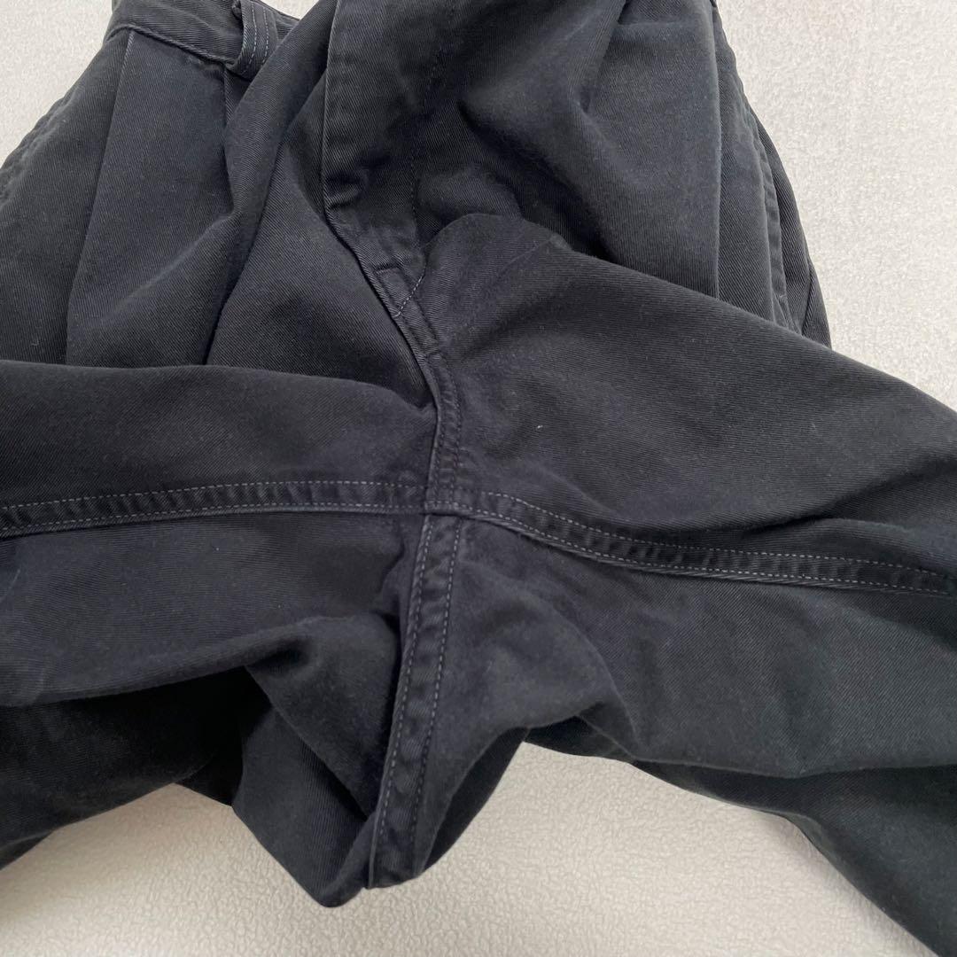 【美品】オアスロウ タック チノパンツ ブラック 日本製 orSlow