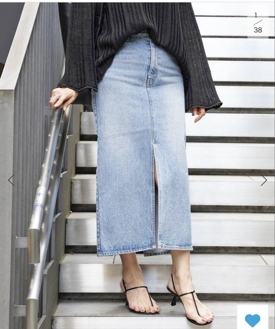 ドゥーズィエムクラス　DENIM W Slit スカート
