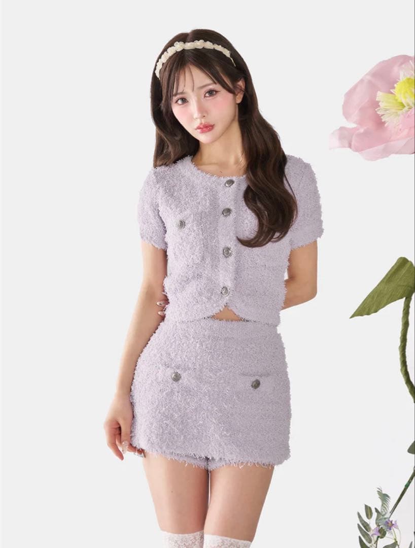 【FL】ダーリッチ darich カラーツイードニットセットアップ LLC