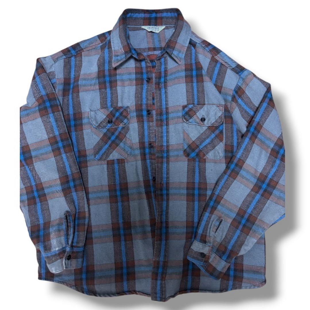 FIVE BROTHER チェック柄ネルシャツ usa3XL(4L)・FIVE BROTHER
