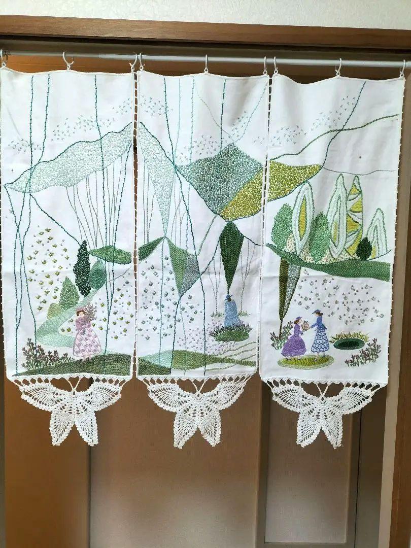 刺繍 のれん