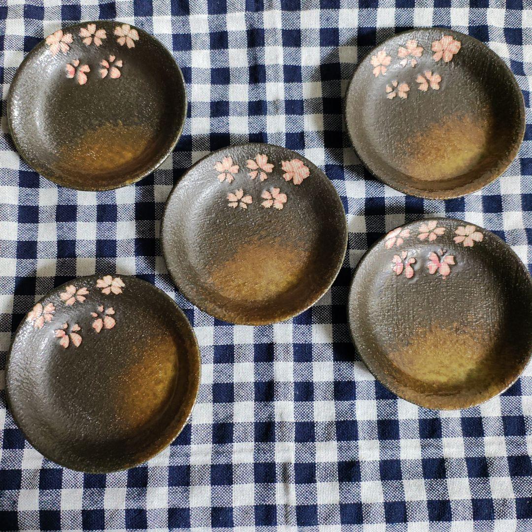 桜模様 陶器皿 5枚セット - メルカリ