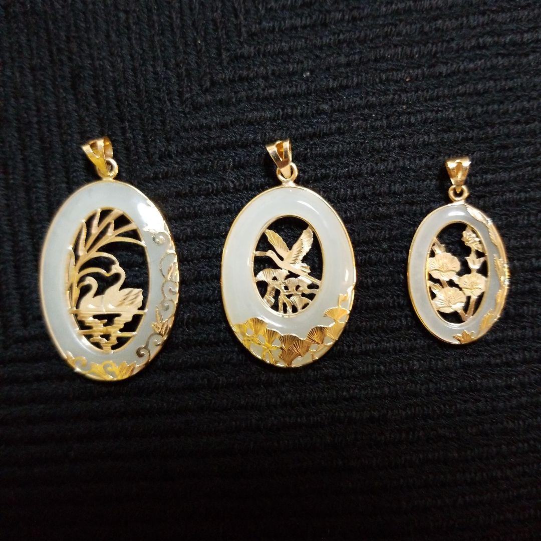 【なっちゃん】アクセサリー　ペンダントトップ　白色ヒスイ　ペンダント なっちゃん様専用】アクセサリー ペンダントトップ 白色ヒスイ