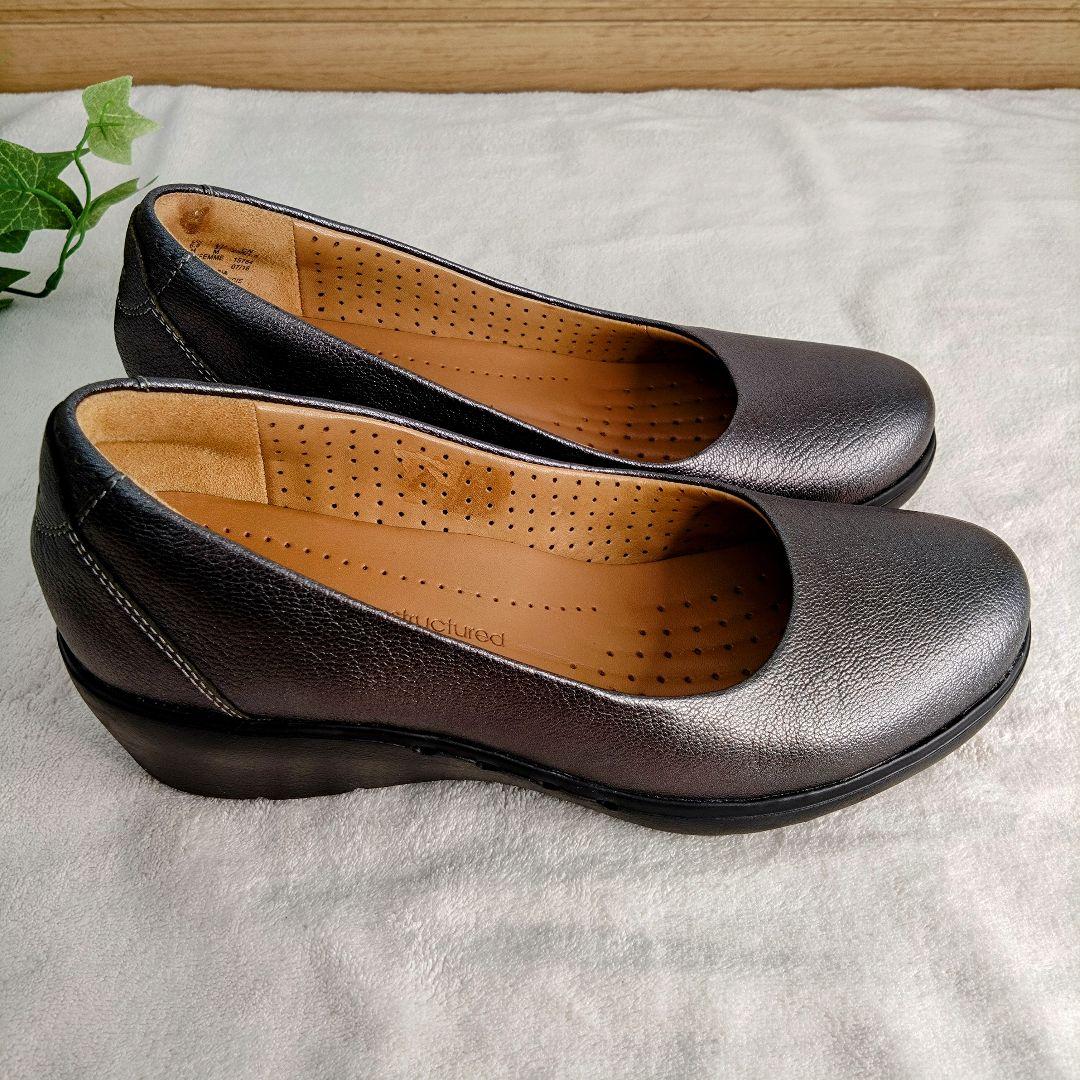 ☆Clarks クラークス 23.5 パンプス ウエッジソール コンフォート