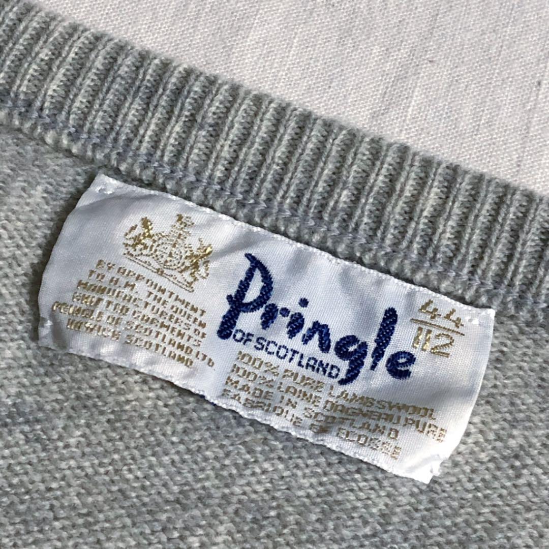 英国製 90s VINTAGE ヴィンテージ ニット 柄 アート ウール