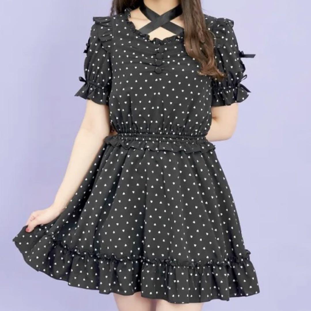 Secret Honey シークレットハニー ハートドッドクロスワンピース