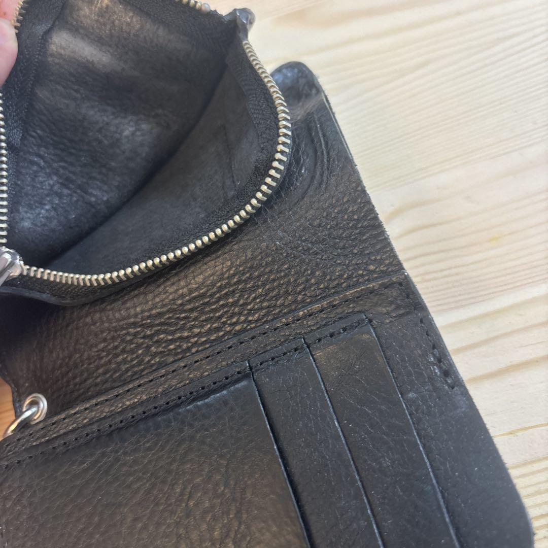 CALEE 本革 三つ折り財布 黒