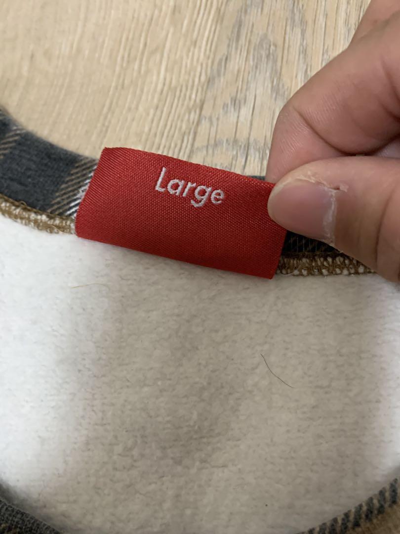 話題の行列 Supreme チェック柄トレーナー Lサイズ トップス