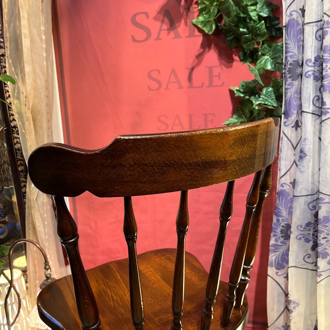 L 4 キツツキマーク ヴィンテージ スピンドルチェア 飛騨産業 L 4 キツツキマーク ヴィンテージ スピンドルチェア 飛騨産業