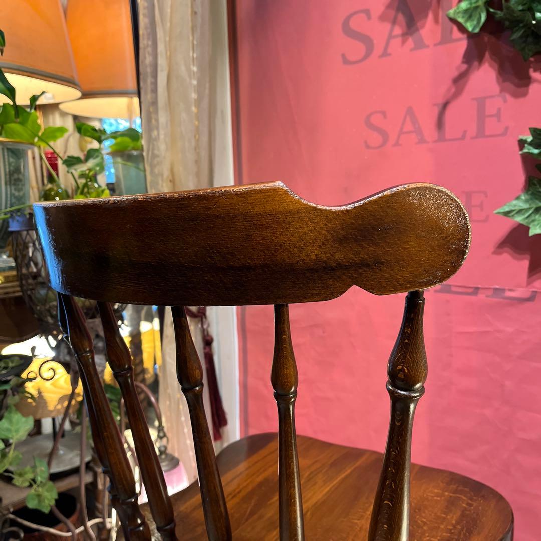 L 4 キツツキマーク ヴィンテージ スピンドルチェア 飛騨産業 L 4 キツツキマーク ヴィンテージ スピンドルチェア 飛騨産業