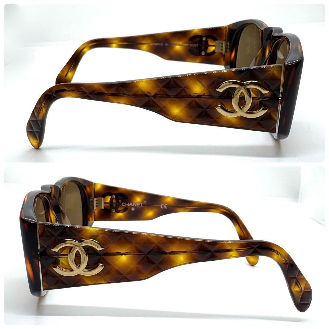 希少✨CHANEL シャネル サングラス べっ甲 CC ココマーク マトラッセ