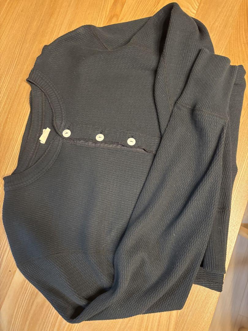 ウエアハウス　ワッフルヘンリーネック5904 長袖Tシャツ　サイズ:L