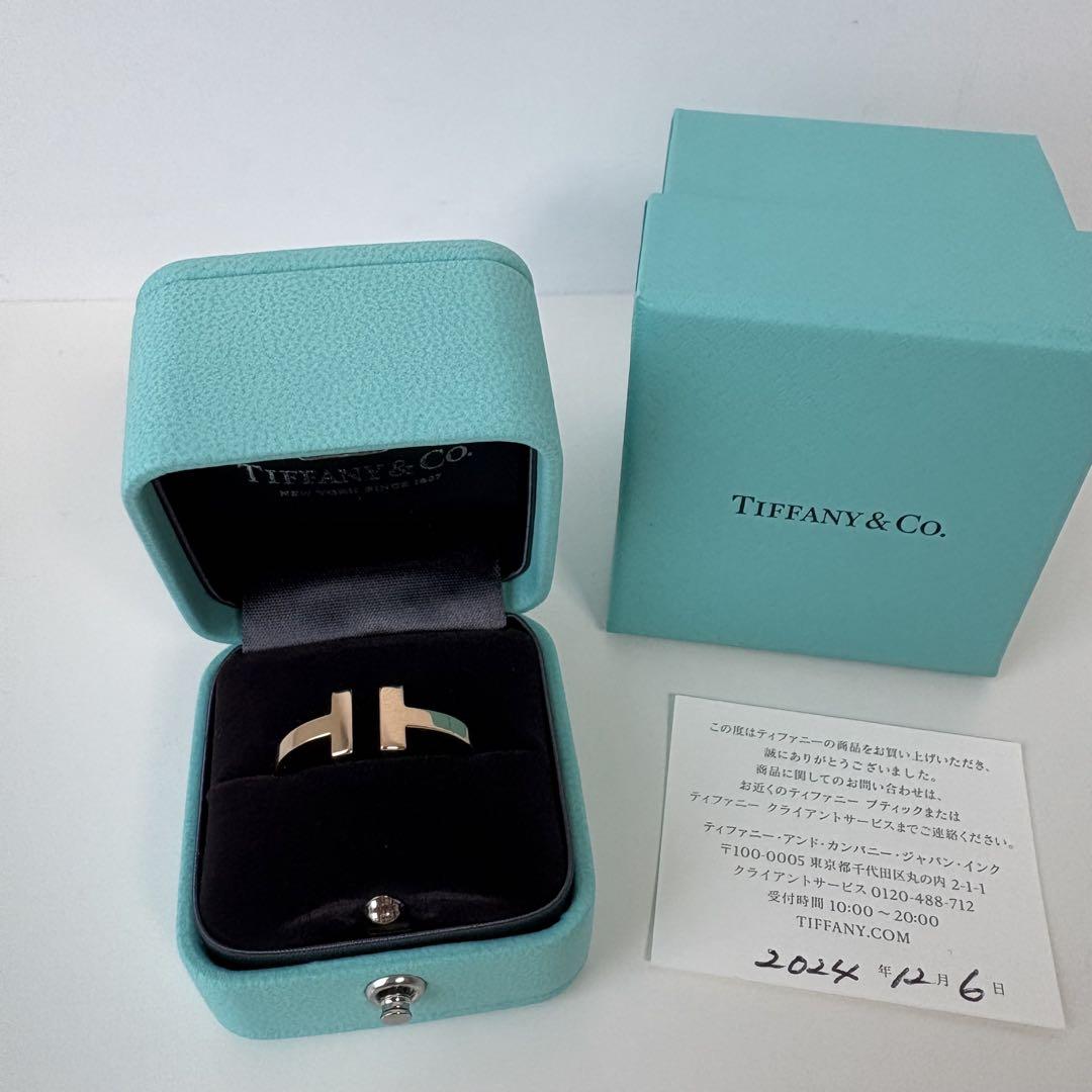 極美品 TIFFANY&Co. ティファニー Tスクエア リング 17号