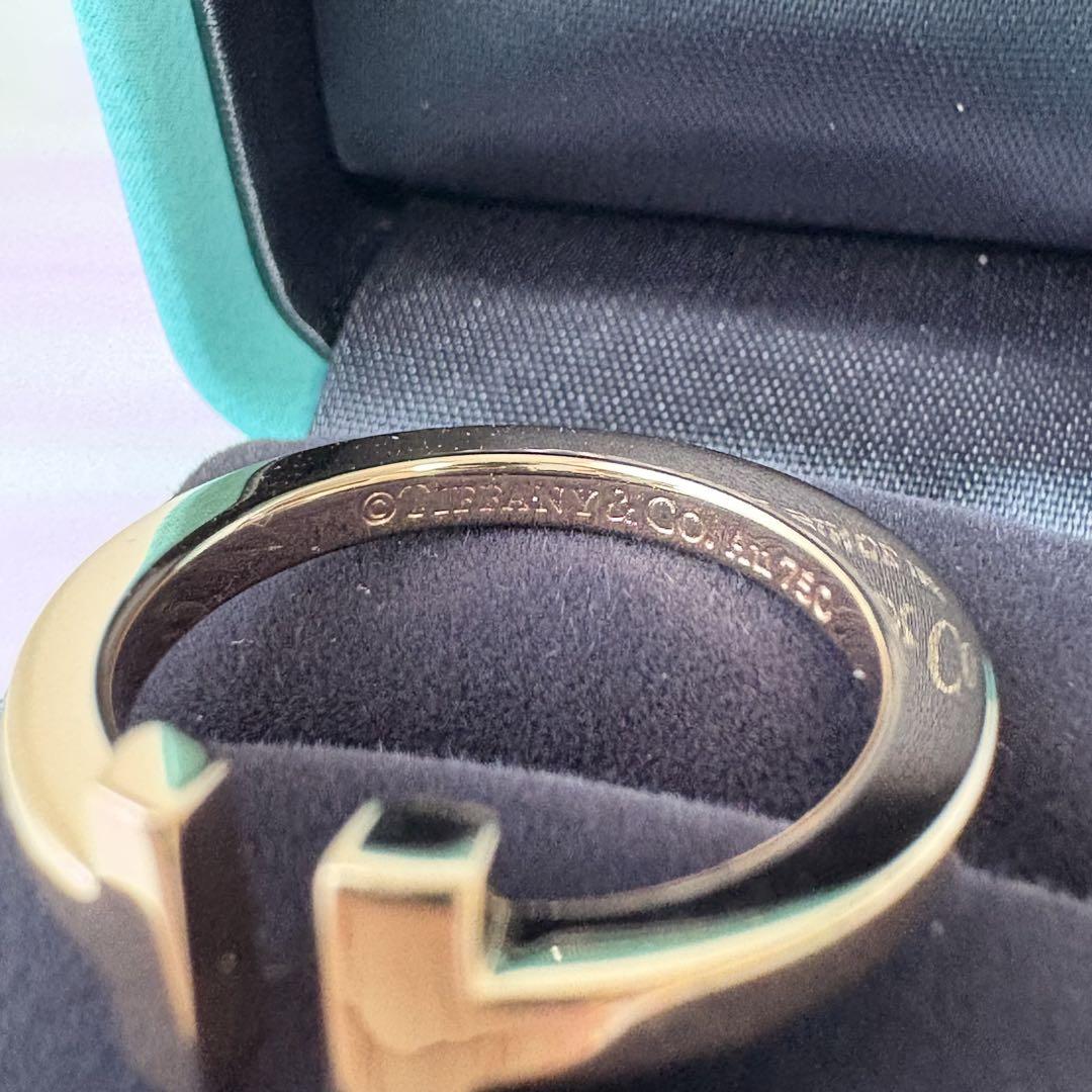 極美品 TIFFANY&Co. ティファニー Tスクエア リング 17号