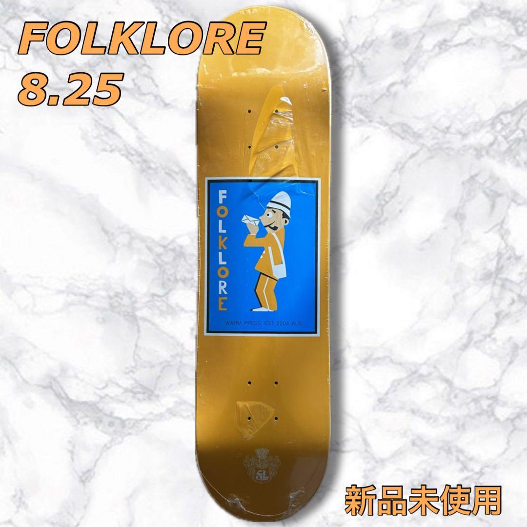 FOLKLORE スケートボードデッキ 8.25 ステッカー付きfolklore
