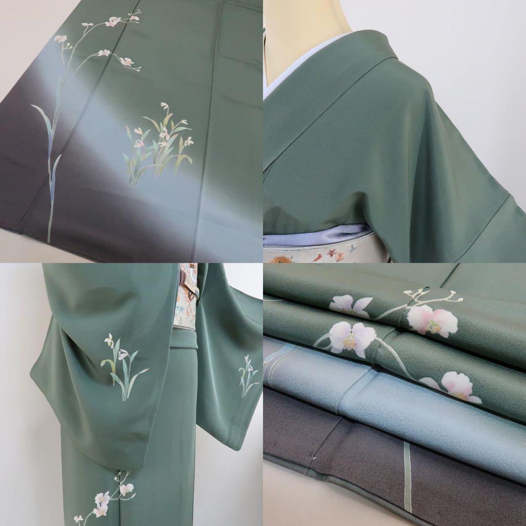 専用✺正絹 藤舟落款 トールサイズ 訪問着 着物 A-895