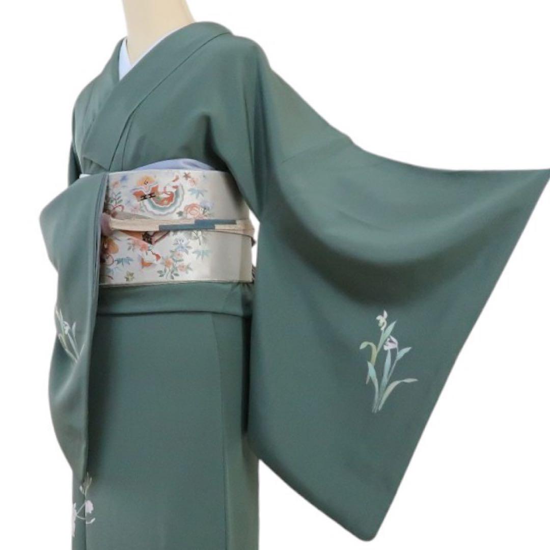 専用✺正絹 藤舟落款 トールサイズ 訪問着 着物 A-895